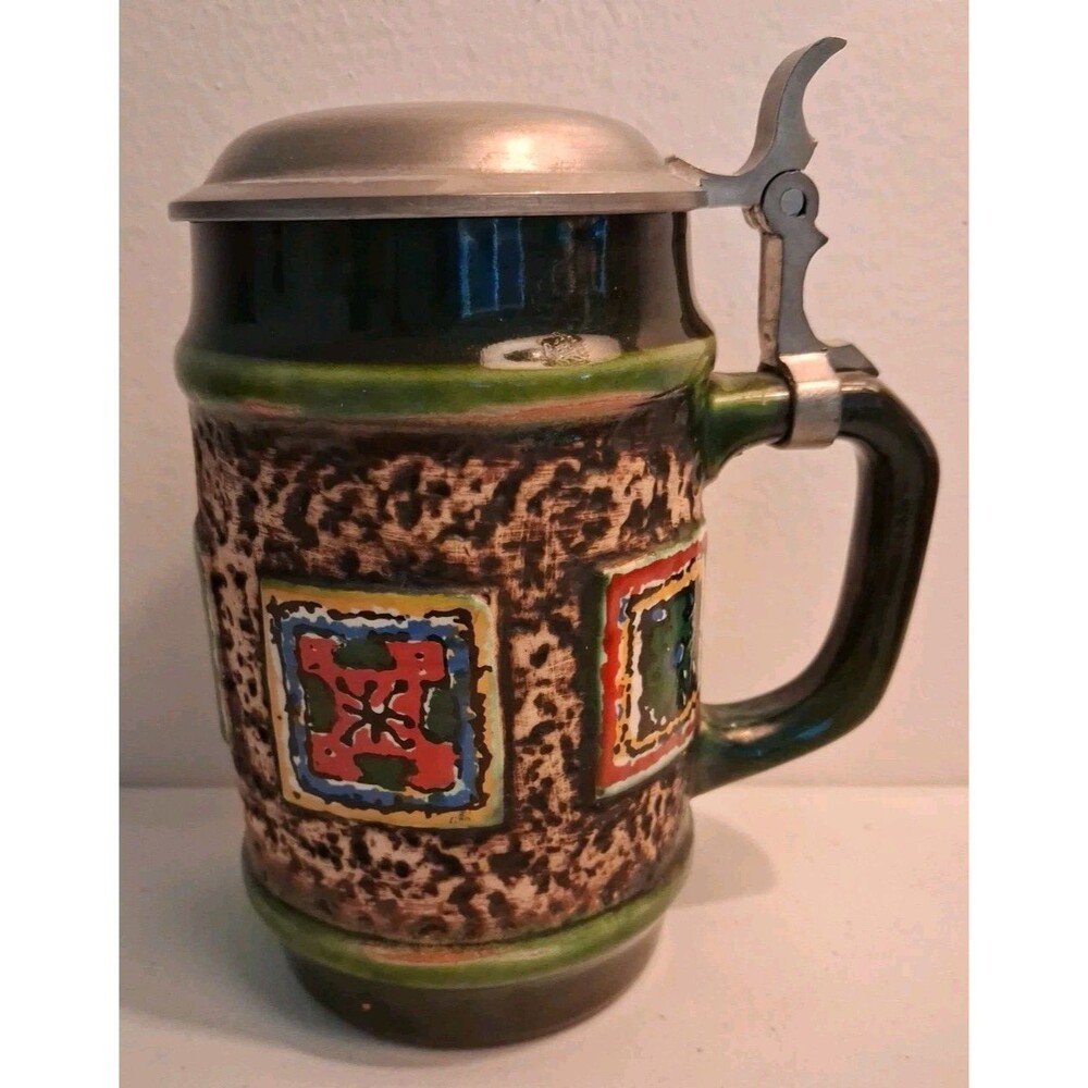 Fat Lava W Germany German Lidded Beer Stein